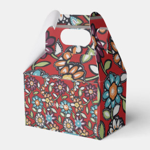colorful flowers candy tin favor boxes