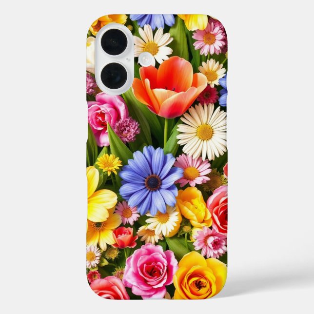 Colorful Flowers Case-Mate iPhone Case (Back)