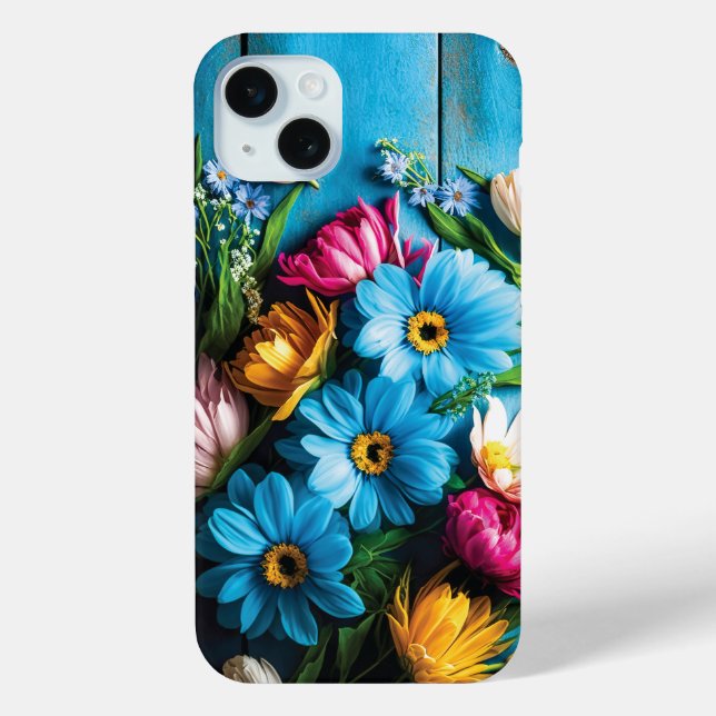 Colorful Flowers Case-Mate iPhone Case (Back)