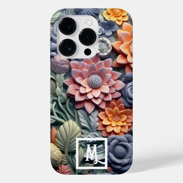 Colorful Flowers Case-Mate iPhone Case (Back)