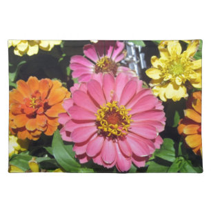 Colorful Flowers Cloth Placemat