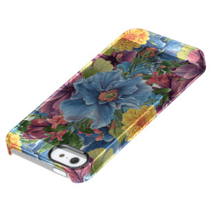 Colorful Flowers Collage Seamless Pattern GR1 Clear iPhone SE/5/5s Case