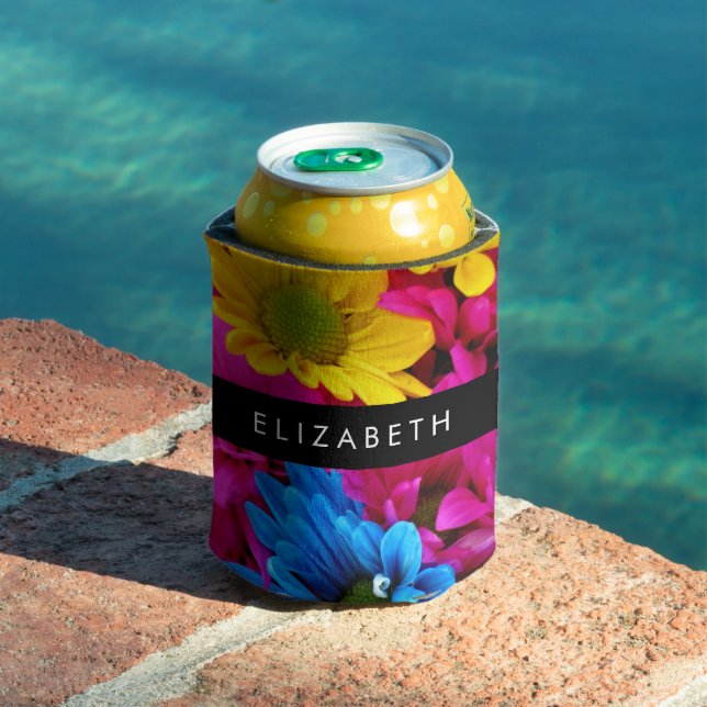 Colorful Flowers, Daisies, Boho, Your Name Can Cooler (In Situ Pool)