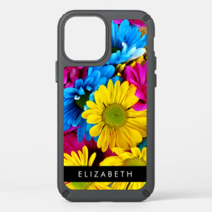 Colorful Flowers, Daisies, Boho, Your Name Speck iPhone 12 Case
