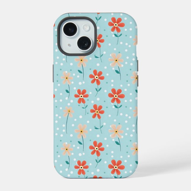 Colorful Flowers Delicate Pattern Iphone Case (Back)