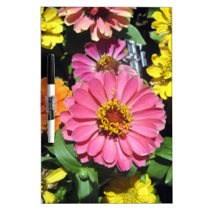 Colorful Flowers Dry-Erase Board
