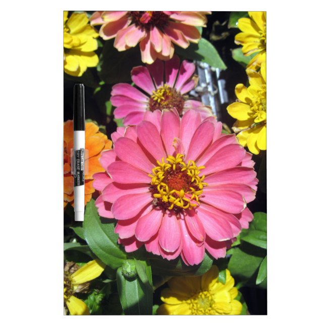 Colorful Flowers Dry-Erase Board (Front)