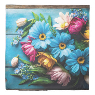 Colorful Flowers Duvet Cover