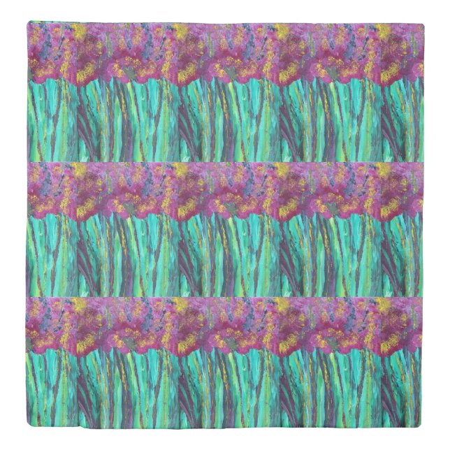 Colorful Flowers Duvet Cover (Front)