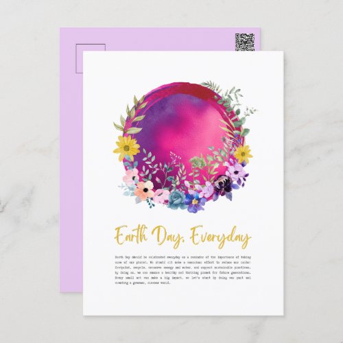 Colorful Flowers Earth Day Everyday Postcard
