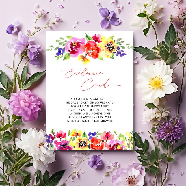 Colorful Flowers Enclosure Card (Creator Uploaded)