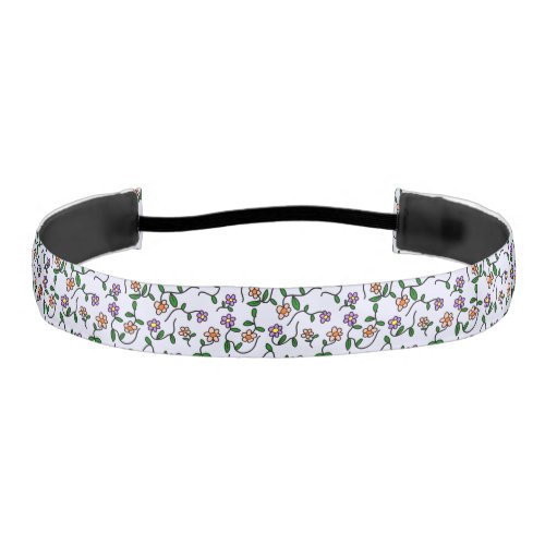 Colorful Flowers Floral Pattern Greenery Boho Athletic Headband