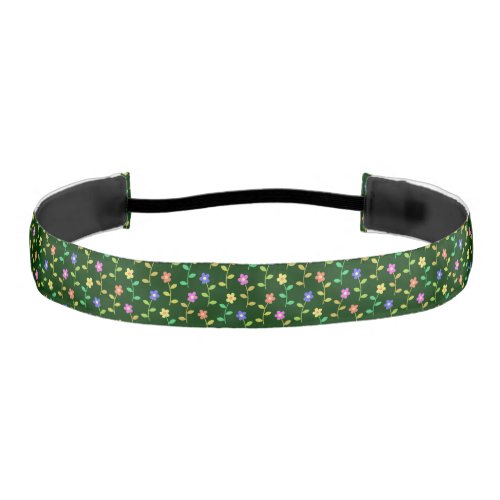 Colorful Flowers Floral Pattern Greenery Boho Athletic Headband