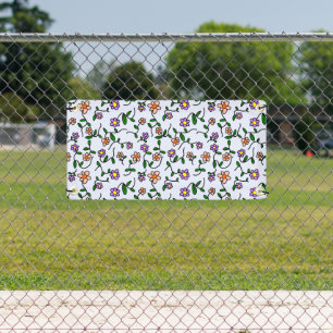 Colorful Flowers, Floral Pattern, Greenery, Boho Banner