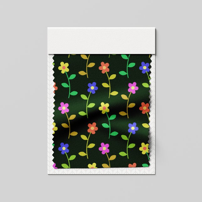 Colorful Flowers, Floral Pattern, Greenery, Boho Fabric (Creator Uploaded)