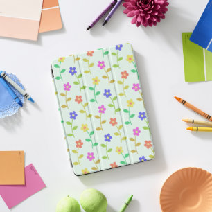 Colorful Flowers, Floral Pattern, Greenery, Boho iPad Pro Cover