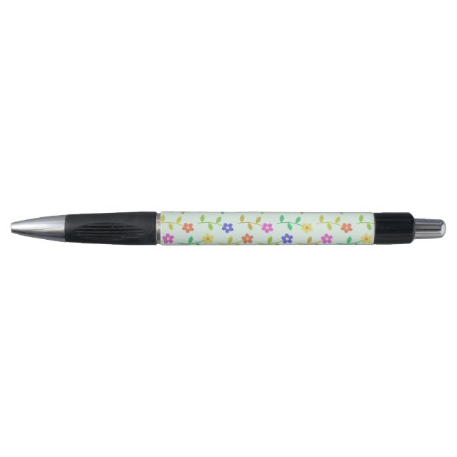 Colorful Flowers, Floral Pattern, Greenery, Boho Pen (Front)