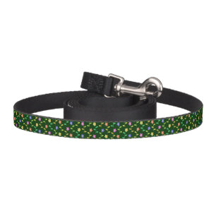 Colorful Flowers, Floral Pattern, Greenery, Boho Pet Leash