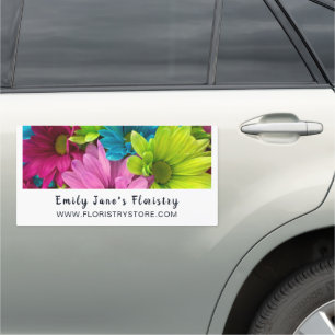 Colorful Flowers, Floristry Car Magnet