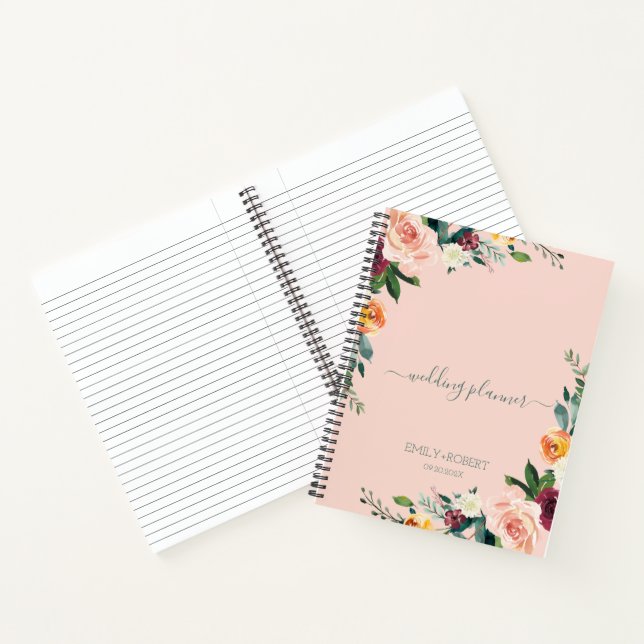 Colorful flowers frame notebook (Inside)