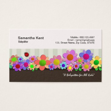 Colorful Flowers Garden Delight Business Card Colorful Flowers Garden Delight Business Card