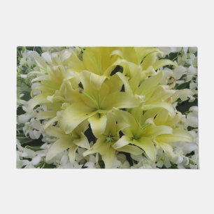 colorful+ flowers, garden+ gnome, calla+ l doormat