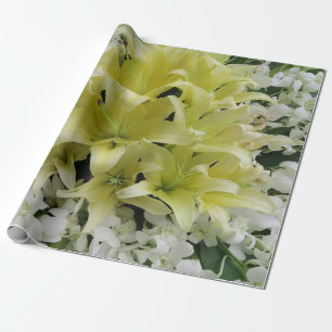 colorful+ flowers, garden+ gnome, calla+ l wrapping paper