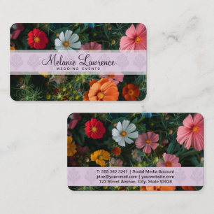 Colorful Flowers Garden Nature Business Card
