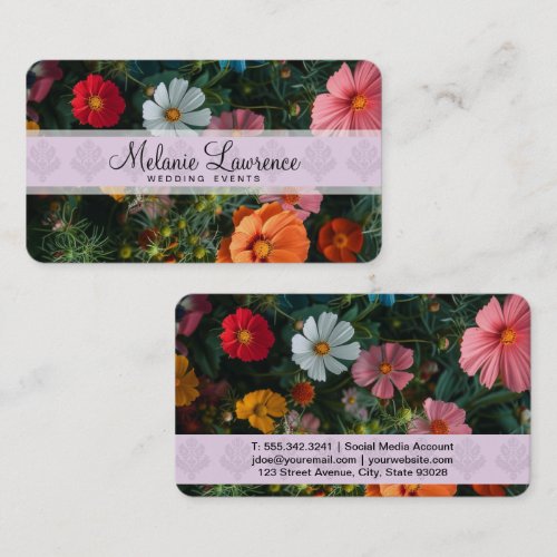 Colorful Flowers | Garden | Nature Business Card