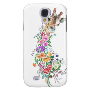 Colorful Flowers Giraffe iPhone Case