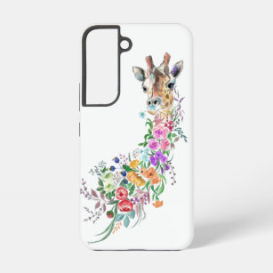 Colorful Flowers Giraffe Samsung Galaxy S22 Case