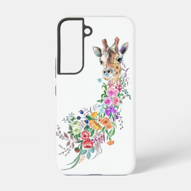 Colorful Flowers Giraffe Samsung Galaxy Case (Back)