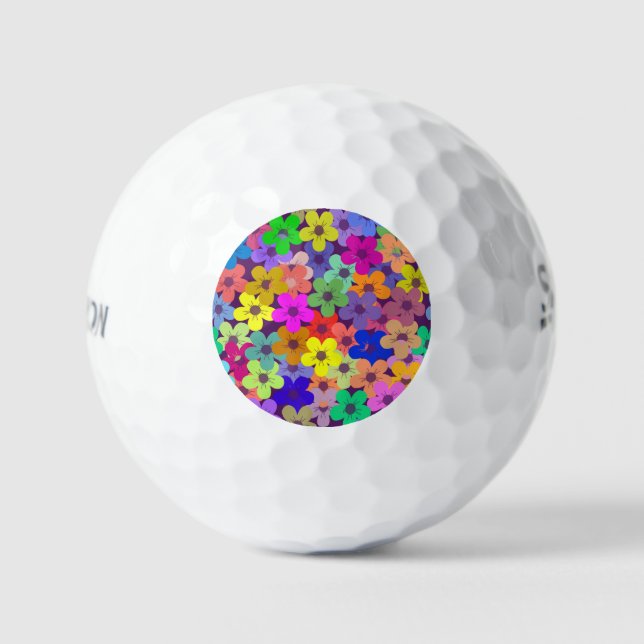 Colorful flowers golf balls (Front)