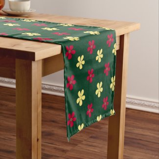 Colorful Flowers Green Vintage Decorative Floral