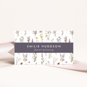 Colorful Flowers, Greenery, Floristry, Flower Shop Business Card