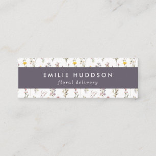 Colorful Flowers, Greenery, Floristry, Flower Shop Mini Business Card