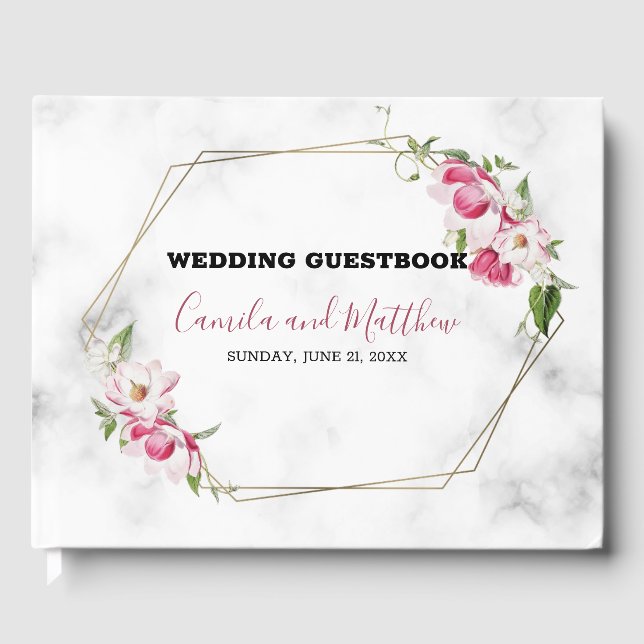 Colorful Flowers Guest Book (Front)