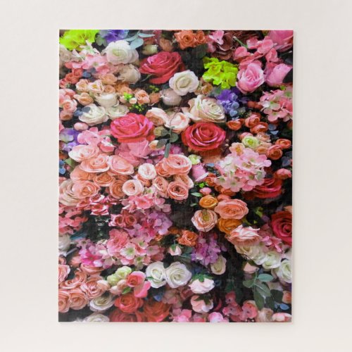 Colorful Flowers in Bloom Floral Bouquet Jigsaw Puzzle