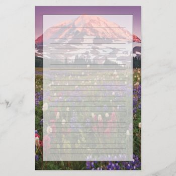 Colorful Flowers In Rainier National Park Stationery by usmountains at Zazzle