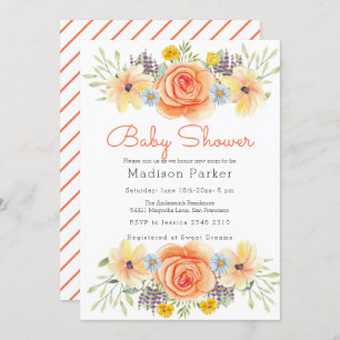 Colorful Flowers Invitation