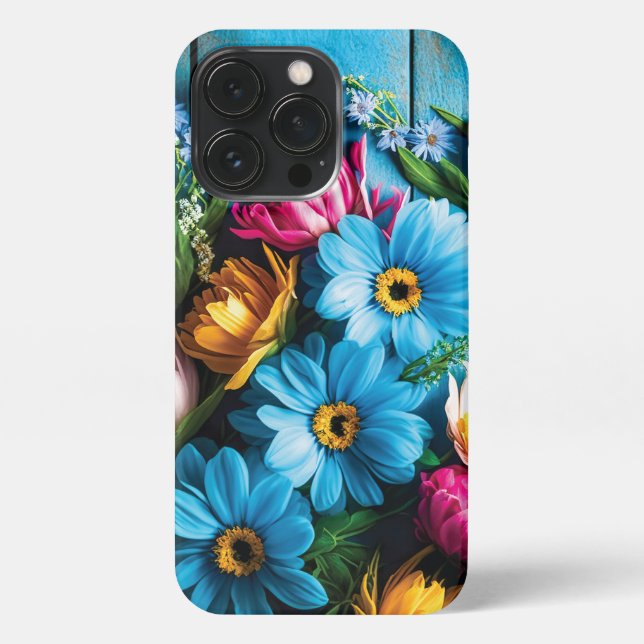 Colorful Flowers iPhone Case (Back)