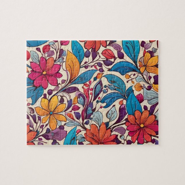 Colorful Flowers Jigsaw Puzzle (Horizontal)