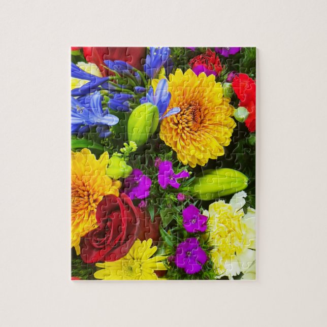 Colorful flowers jigsaw puzzle (Vertical)