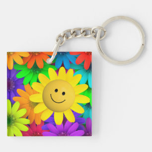 Colorful flowers keychain