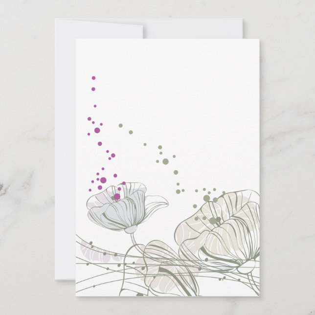 colorful flowers leaves sketch save the date (Front)