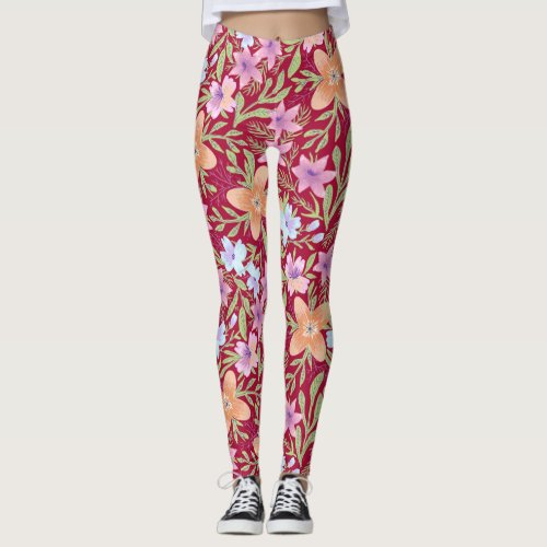 Colorful Flowers Leggings