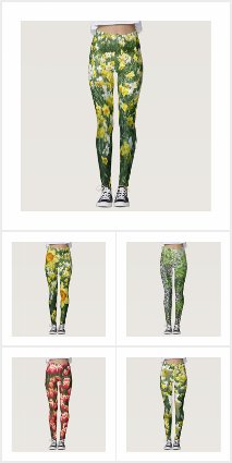 Colorful Flowers Leggings Collection 
