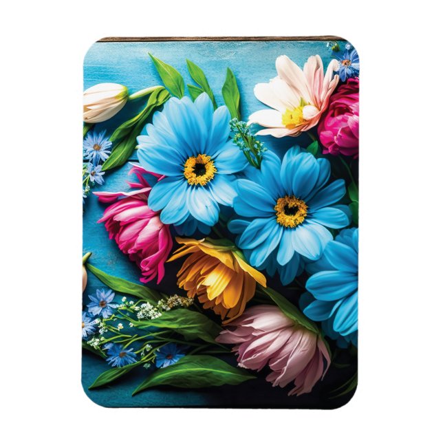 Colorful Flowers Magnet (Vertical)