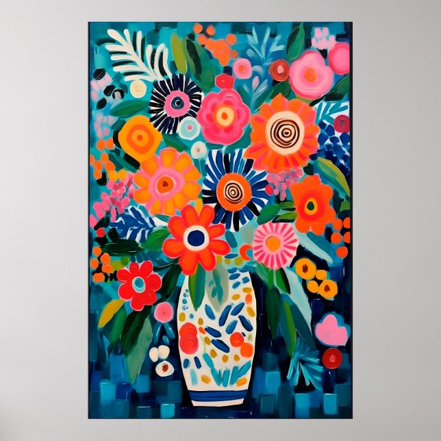 Colorful FLOWERS MATISSE Inspired POSTER – Unique (Front)