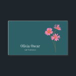 Colorful Flowers Modern Pink Teal Green Floral  Business Card<br><div class="desc">Colorful Flowers Modern Pink and Teal Green Floral Illustration Business Card</div>